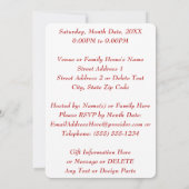 Photo, Personnalisée, 40e anniversaire Invitations (Dos)