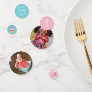 Photo personnalisée & Anniversaire Confetti