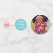 Photo personnalisée & Anniversaire Confetti (Devant)