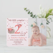 Photo personnalisée Automne 2e Invitation annivers (Debout devant)