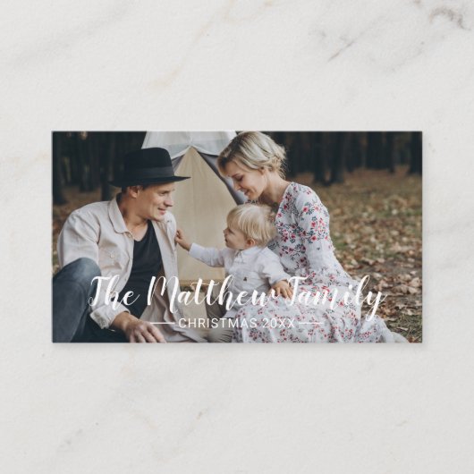 Photo personnalisée avec carte de vacances de fami (Devant)