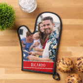 Photo personnalisée avec monogramme rouge simple (De haut en bas)