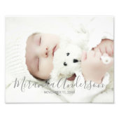 Photo personnalisée avec nom et texte personnalisé (Devant)