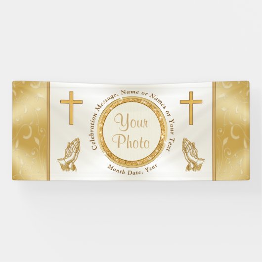 PHOTO personnalisée, Bannière chrétienne à vendre (Horizontal)