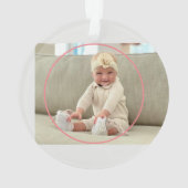 Photo personnalisée Baptême Ornement de Noël (dos)