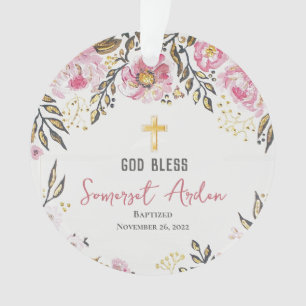 Photo personnalisée Baptême Ornement de Noël