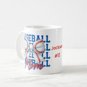 Photo personnalisée Baseball Maman Mug (Devant gauche)