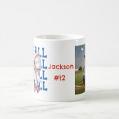 Photo personnalisée Baseball Maman Mug (Centre)
