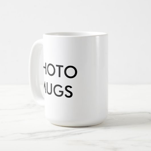 Photo Personnalisée Blanc Mug Blanc Mug Blank (Devant gauche)