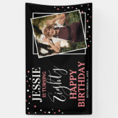 Photo personnalisée Bonne bannière du 80e annivers (Vertical)