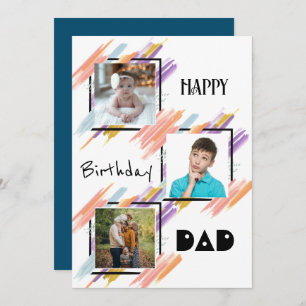 Photo personnalisée Bonne carte papa anniversaire