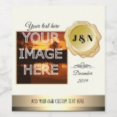 Photo personnalisée Bouteille de vin Étiquettes (Étiquettes simples)