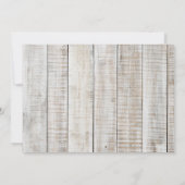 Photo personnalisée Burlap Grange Bois Invitations (Dos)