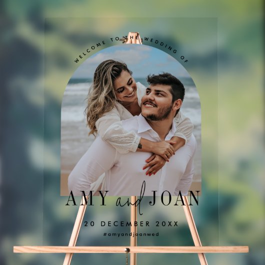 Photo personnalisée, calligraphie Accueil Mariage  (Neutre)