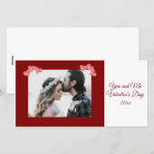 Photo personnalisée Carte coeur Saint Valentin (Devant / Derrière)