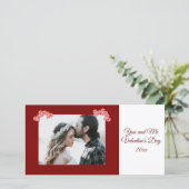 Photo personnalisée Carte coeur Saint Valentin (Debout devant)