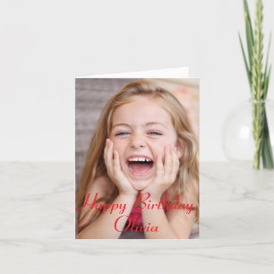 Photo personnalisée, carte d'anniversaire.