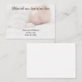 Photo personnalisée Carte de Faire-part Nom de nai (Devant / Derrière)