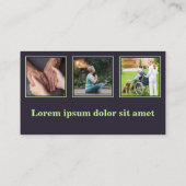 Photo personnalisée Carte de visite de soins à dom (Dos)