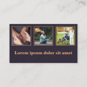 Photo personnalisée Carte de visite de soins à dom (Dos)