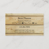 Photo personnalisée Carte de visite en bois rustiq (Dos)