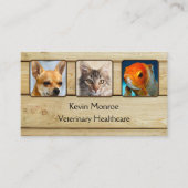 Photo personnalisée Carte de visite en bois rustiq (Devant)