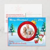 Photo personnalisée Carte postale de l'ornement de (Devant / Derrière)