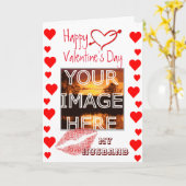 Photo Personnalisée Carte Saint-Valentin Pour Mari (Fleur jaune)
