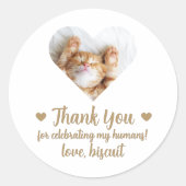 Photo personnalisée Chat Mariage Favoriser Sticker (Devant)