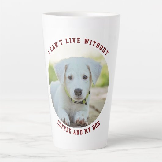 Photo personnalisée Chien Latte Mug (Devant)