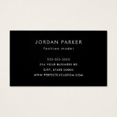 Photo personnalisée Code QR carte de visite noir (Dos)