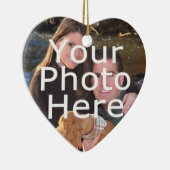Photo personnalisée Coeur ornement de Noël (Droite)