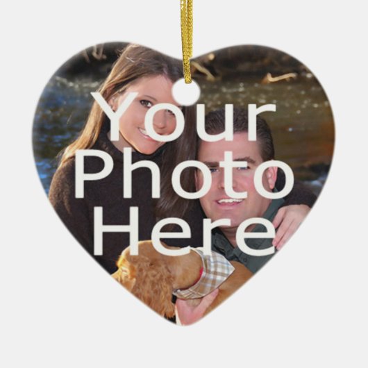 Photo personnalisée Coeur ornement de Noël (Devant)