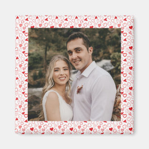 Photo personnalisée Coeurs Magnet motif
