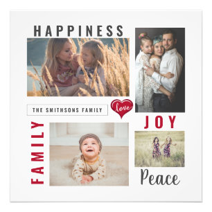 Photo personnalisée Collage Amour Joie Famille