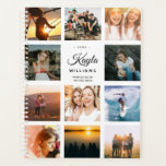 Photo personnalisée Collage Instagram Nom mignon t<br><div class="desc">Ce joli et moderne, Instagram amical photo collage planner a de l'espace pour votre nom personnalisé ainsi que pour votre profession ou le nom de l'école. Customisez avec vos photos préférées et commencez l'année avec un planificateur personnalisé qui va sûrement éclairer votre journée. Espace pour 11 photos sur le devant...</div>