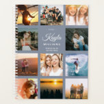 Photo personnalisée Collage Instagram Nom mignon t<br><div class="desc">Ce joli et moderne, Instagram convivial photo collage planner sur un arrière - plan bleu poussiéreux a de l'espace pour votre nom personnalisé ainsi que pour votre profession ou le nom de l'école. Customisez avec vos photos préférées et commencez l'année avec un planificateur personnalisé qui va sûrement éclairer votre journée....</div>