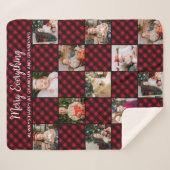 Photo personnalisée Collage Red Buffalo Plaid Holi (Devant (Horizontal))