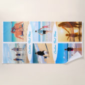 Photo personnalisée Collage Texte Plage Serviette (Devant)