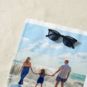 Photo personnalisée Collage Texte Plage Serviette (En situation)