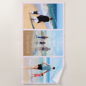 Photo personnalisée Collage Texte Plage Serviette  (Devant)