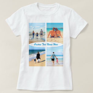 Photo personnalisée Collage Texte T-Shirt Vos Phot