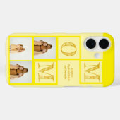 Photo personnalisée coque iphone jaune|Texte (Verso (horizontal))