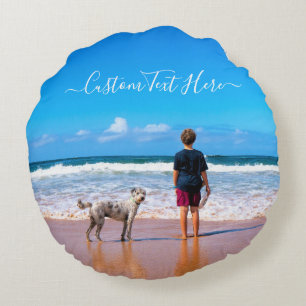 Photo personnalisée Coussin circulaire Vos photos 
