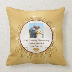 Photo Personnalisée Coussin du cinquantième anni