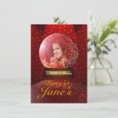 Photo personnalisée dans les invitations aux globe (Debout devant)