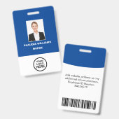 Photo personnalisée de l'employé, Nom, Logo, Badge (Front & Back)