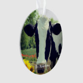 Photo personnalisée de vache noire et blanche (devant)