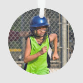 Photo personnalisée du balle de softball (dos)