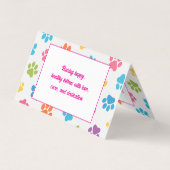 Photo personnalisée du Carte de visite de la batte (Dos)